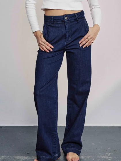 NUAMBER LONG - Dark Blue Denim