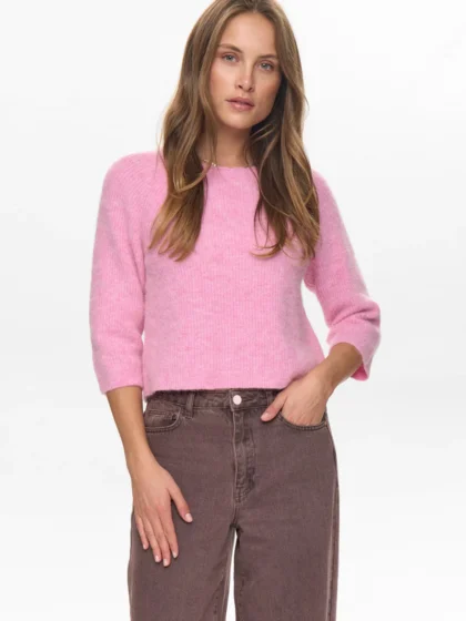 NURIETTE SELMA RIB PULLOVER - LILAC SACHET