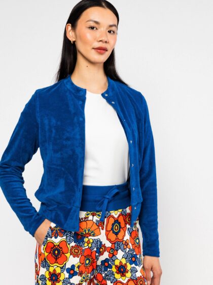 Frotteejacke Terry me Zip up blue