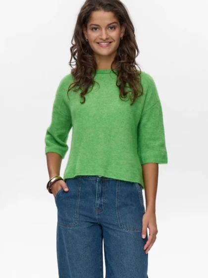 NURIETTE PLEAT PULLOVER - Poison green
