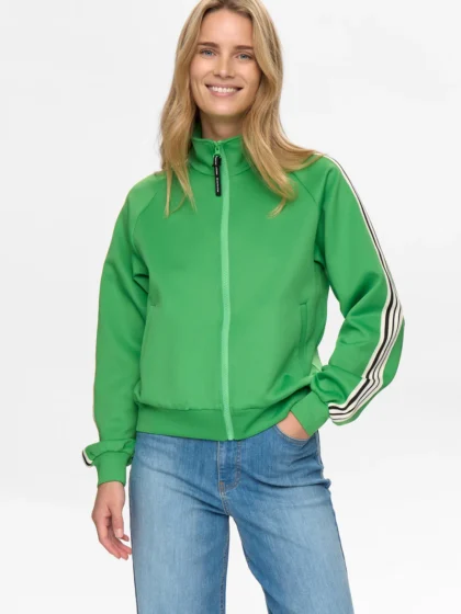 NUSENADA ZIP CARDIGAN - Vibrant Green