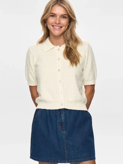 NUZOLA CARDIGAN - Cloud Dancer