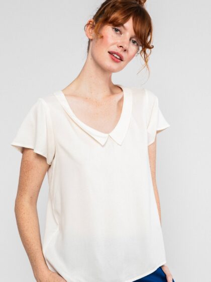 Sommerbluse Feed the Birds - White